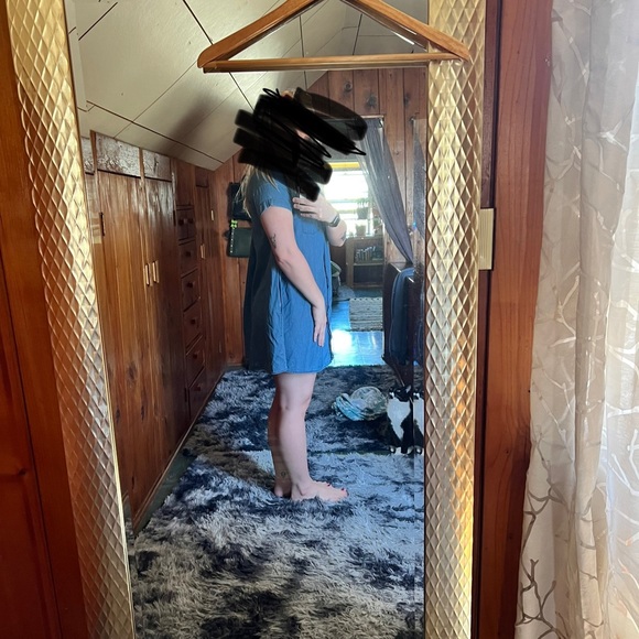 Denim blue button-up dress - Picture 4 of 5